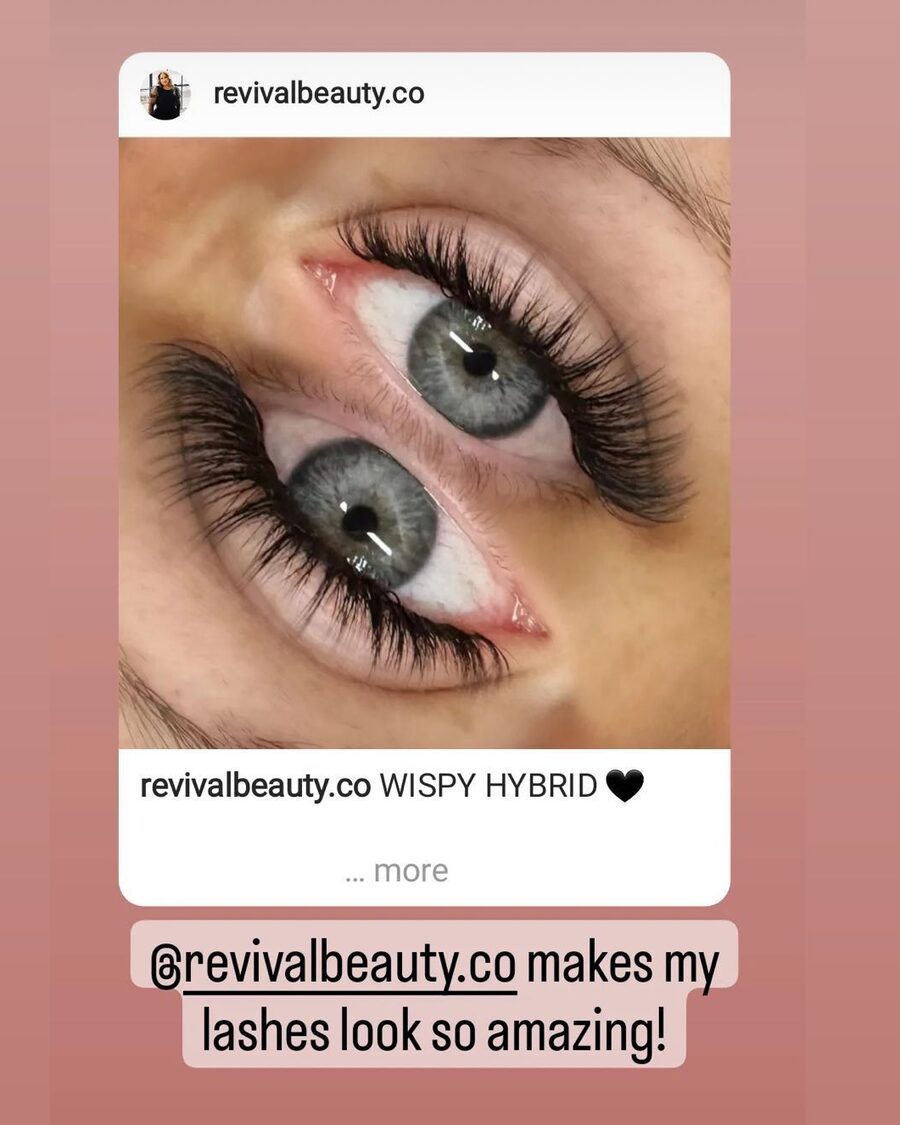 A Revival lashes client, from her own story