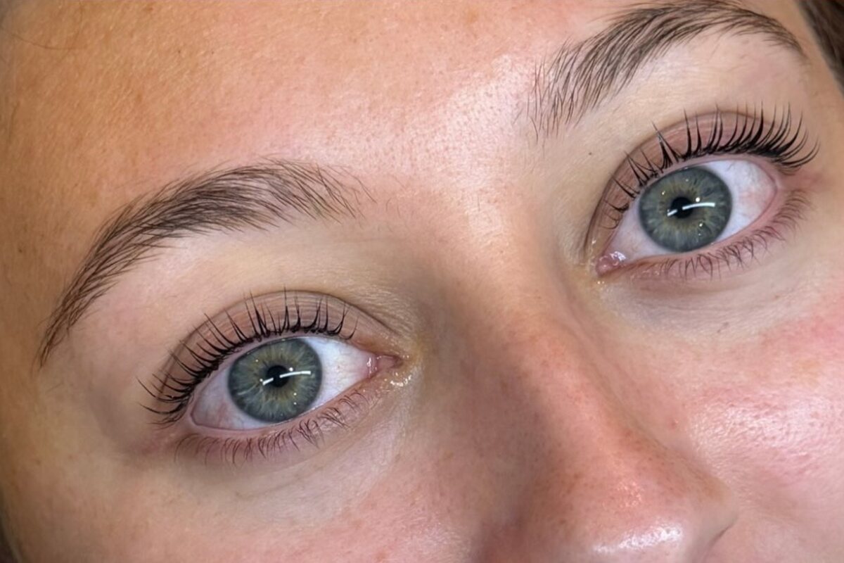 Korean lash lift result, after